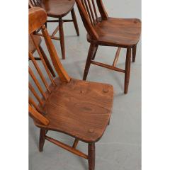 Set of 5 English 19th Century Oak Dining Chairs - 2707055