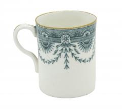 Set of 5 English Victorian Worcester Porcelain Teacups and Saucers - 4669375