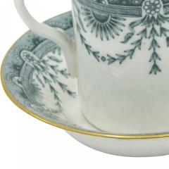 Set of 5 English Victorian Worcester Porcelain Teacups and Saucers - 4669376