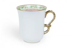 Set of 5 French Victorian Porcelain Floral Teacups - 4672067