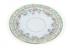 Set of 5 French Victorian Porcelain Floral Teacups - 4672069