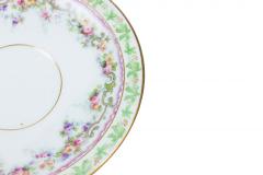 Set of 5 French Victorian Porcelain Floral Teacups - 4672070