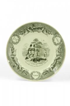 Set of 5 French Victorian Transferware Plates of Historical Landmarks - 4673155