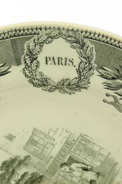 Set of 5 French Victorian Transferware Plates of Historical Landmarks - 4673160