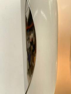 Set of 5 Mid Century Modern White Metal Chrome Wall Sconces - 2744222