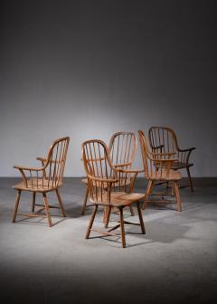 Set of 5 spindle Windsor chairs - 2499634