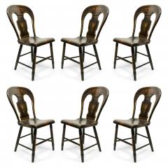 Set of 6 American Federal Hitchcock Side Chairs - 4635400