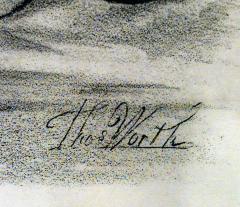 Set of 6 American Victorian Horse Lithographs signed Thos Worth  - 4516259