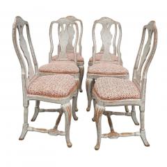 Set of 6 Antique 18 C Gustavian Swedish Empire Dining Chairs - 4089247