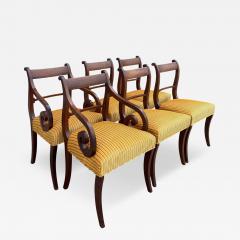 Set of 6 Antique Early 19th C Regency Mahogany Dining Chairs - 4615955