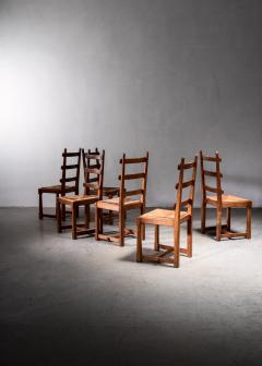 Set of 6 Arts Crafts oak dining chairs Sweden - 2223505