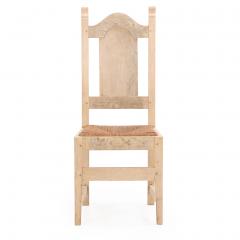 Set of 6 Belgian Dining Chairs with Rush Seats and High Arched Backs 1960s - 4312577