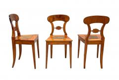 Set of 6 Biedermeier Board Chairs Cherry wood and Mesh Austria circa 1830 - 4478411