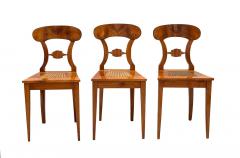 Set of 6 Biedermeier Board Chairs Cherry wood and Mesh Austria circa 1830 - 4478412