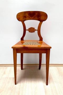 Set of 6 Biedermeier Board Chairs Cherry wood and Mesh Austria circa 1830 - 4478415