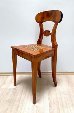 Set of 6 Biedermeier Board Chairs Cherry wood and Mesh Austria circa 1830 - 4478416