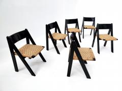 Set of 6 Black Mid Century Dining Chairs - 2508027