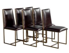 Set of 6 Brass Dining Chairs by Mastercraft - 1992911