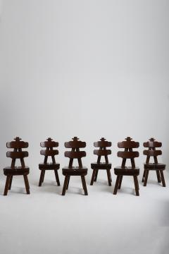 Set of 6 Brutalist Dining Chairs - 2929962