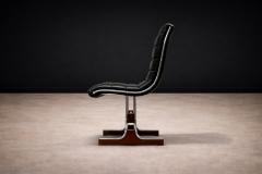 Set of 6 Chairs in Leather Metal Wood Braszenski 1960s - 4545098