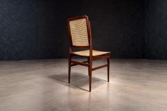 Set of 6 Chairs in Rosewood Cane Unknown 1960s - 4579708