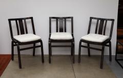 Set of 6 Charbrown cerused Side Chairs - 3615628