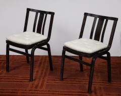 Set of 6 Charbrown cerused Side Chairs - 3615629