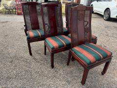 Set of 6 Chin Hua Mahogany Dining Chairs w Cane Backs - 4519162