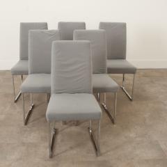 Set of 6 Chrome Mid Century Dining Chairs - 3356836