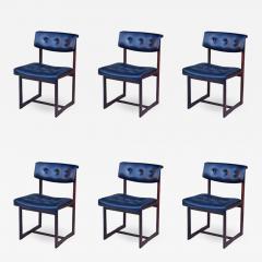 Set of 6 Comfortable Brazilian Rosewood Chairs - 974646