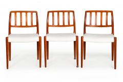 Set of 6 Danish Mid Century Modern Teak Model 83 Niels Moller Dining Chairs - 4483774