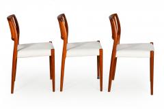 Set of 6 Danish Mid Century Modern Teak Model 83 Niels Moller Dining Chairs - 4483775