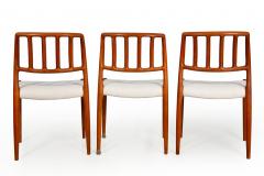 Set of 6 Danish Mid Century Modern Teak Model 83 Niels Moller Dining Chairs - 4483778