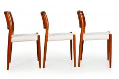 Set of 6 Danish Mid Century Modern Teak Model 83 Niels Moller Dining Chairs - 4483779