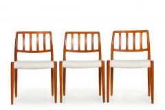 Set of 6 Danish Mid Century Modern Teak Model 83 Niels Moller Dining Chairs - 4483781