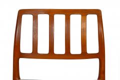 Set of 6 Danish Mid Century Modern Teak Model 83 Niels Moller Dining Chairs - 4483784