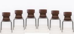 Set of 6 Dark Wood Eromes Wijchen Dining Chairs - 3171966