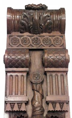Set of 6 English Georgian Carved Mahogany Pilasters - 2801736