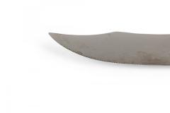 Set of 6 English Rustic Horn Handled Stainless Steel Steak Knives - 4675652