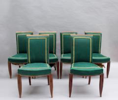 Set of 6 Fine French Art Deco Oak Dining Chairs - 1184538