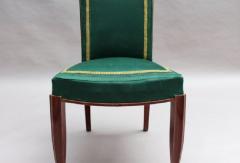 Set of 6 Fine French Art Deco Oak Dining Chairs - 1184557