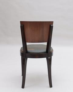 Set of 6 Fine French Art Deco Palissander and Stained Beech Dining Chairs - 4657295