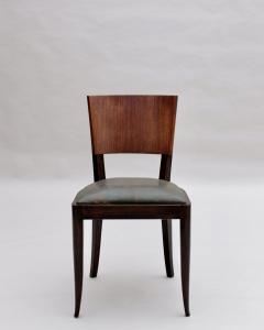 Set of 6 Fine French Art Deco Palissander and Stained Beech Dining Chairs - 4657298