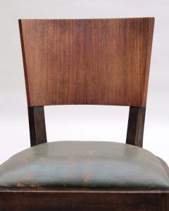 Set of 6 Fine French Art Deco Palissander and Stained Beech Dining Chairs - 4657300