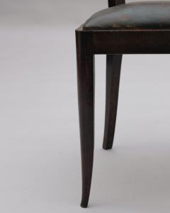 Set of 6 Fine French Art Deco Palissander and Stained Beech Dining Chairs - 4657304