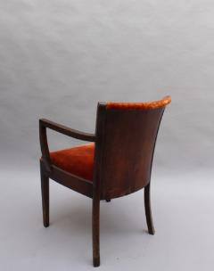 Set of 6 Fine French Art Deco Rosewood Chairs 4 Side and 2 Arm  - 1185230