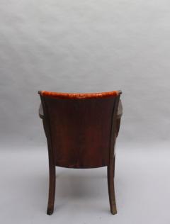 Set of 6 Fine French Art Deco Rosewood Chairs 4 Side and 2 Arm  - 1185231