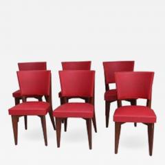 Set of 6 Fine French Mid century Oak Chairs - 1184781