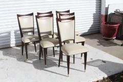Set of 6 French Mid Century Dining Chairs - 3716026