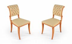 Set of 6 French Sycamore Silk Side Chairs - 4628930